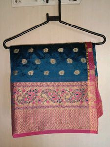 Like New Saree And Mirror Work Blouse