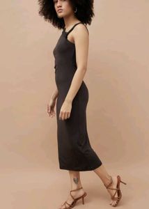 GINGER LIFESTYLE Black One-Shoulder Bodycon Dress