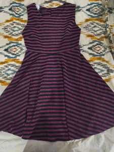 Striped Fit & Flare Dress