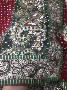 Embroidered Maroon Sari