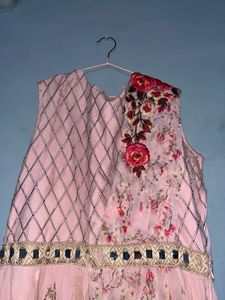 Pink Floral Ethnic Gown