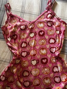 Cute Pink Coffee Cup Print Cami Top