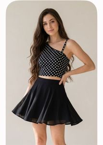 Chic Polka Dot One Shoulder Top