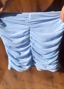 Light Blue Ruched Top