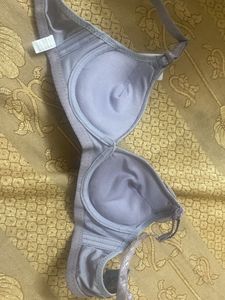 Elegant Grey Floral Bra