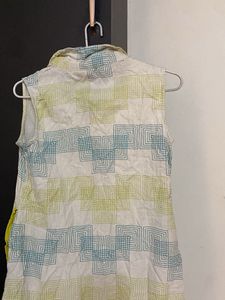 Patterned Sleeveless Casual Dress