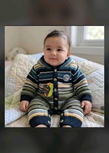 Striped Baby Cardigan unisex