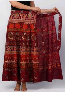 Boho Paisley Maxi Wrap Skirt