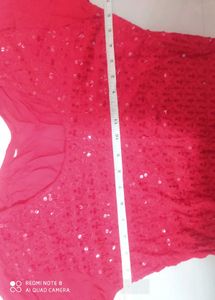 Stunning Red Sequinned Kurta
