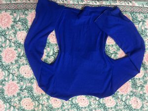 Vibrant Blue Bell Sleeve Top