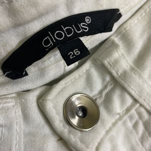 Embroidered Floral White Jeans