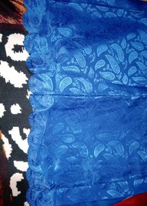 Royal Blue Paisley Print Skirt