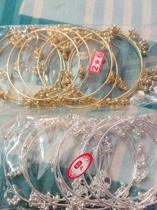 Gold &amp; Silver Tone Bangles with Bells
