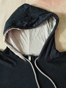 Navy Blue Hooded Top