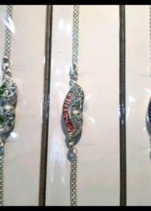 Silver Polish Rakhi Swag 😎 (4 Pec)