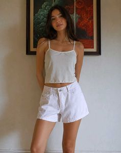 White Denim Shorts
