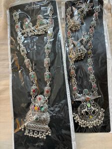 Oxidised Silver Afghani Jewellery Set