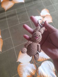 CROCHET BROWN KEY CHAIN🐻