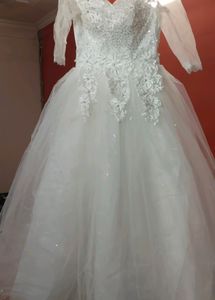 Barbie White Full Flare Gown