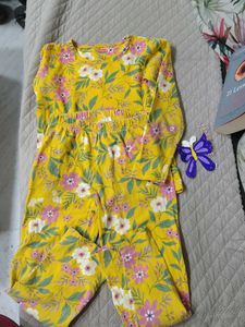 Yellow Floral Pajama Set