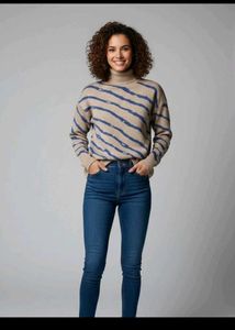 Striped Turtleneck Sweater