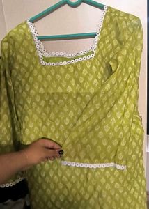 Corset Olive Green Kurti