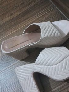 cream coloured high heels