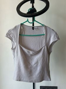 H M Square Neck Cap Sleeve Top
