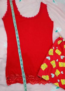 Cute Red Pajama Set