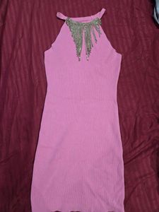 “Pink Bodycon Party Dress ✨ (Worn Once / Statement