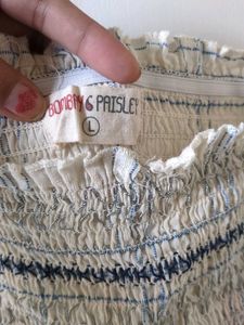 Smocked Square Neck Crop Top