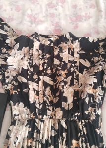 Elegant Floral Maxi Dress with Belt