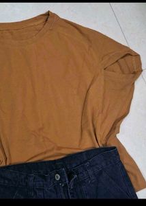 COMBO Oversized Tee &amp; Wide Leg Denim Outfit