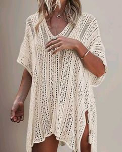 Cream Crochet Cover-Up