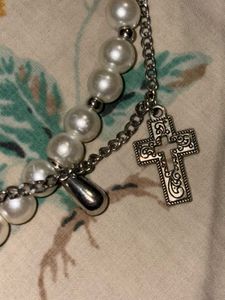 3 necklaces Gothic Pearl Necklace