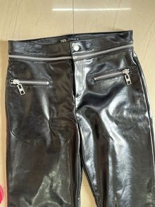 Black Faux Leather Pants