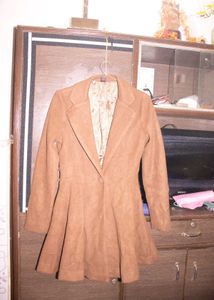 Brown Fit &amp; Flare Coat