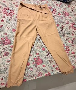 Stylish Belted Linen Pants