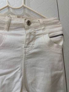 Cream White Skinny Fit Jeans