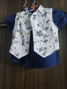 Boys Formal Shirt and Waistcoat Set