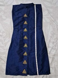 Blue Embellished Kurta