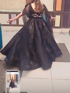 black engagement gown