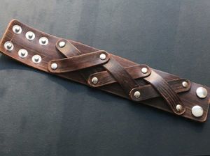 Vintage Leather Cuff Bracelet Unisex