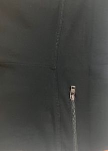 Black High-Waisted Leggings with Zipper Detail