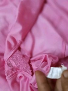 Satin Nightdress with Lace