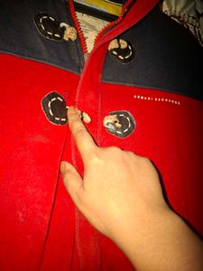 Men's Red &amp; Navy Duffle Jacket (winter's wear).