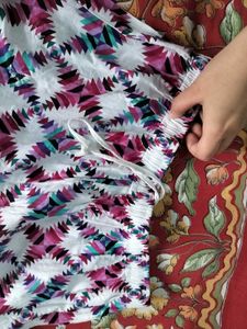 🤍beautiful thread work Patterned Palazzos