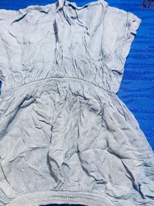 Blue Printed top Kurta