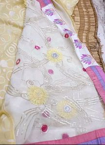 Embroidered Net saree with Sequins