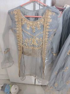 Elegant Grey Embroidered Lehenga